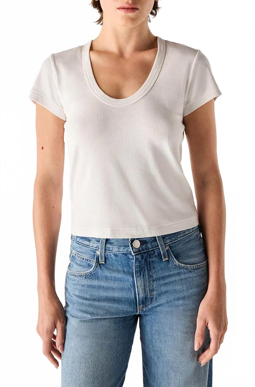 NEW AMO rumi short sleeve tee in eggshell
